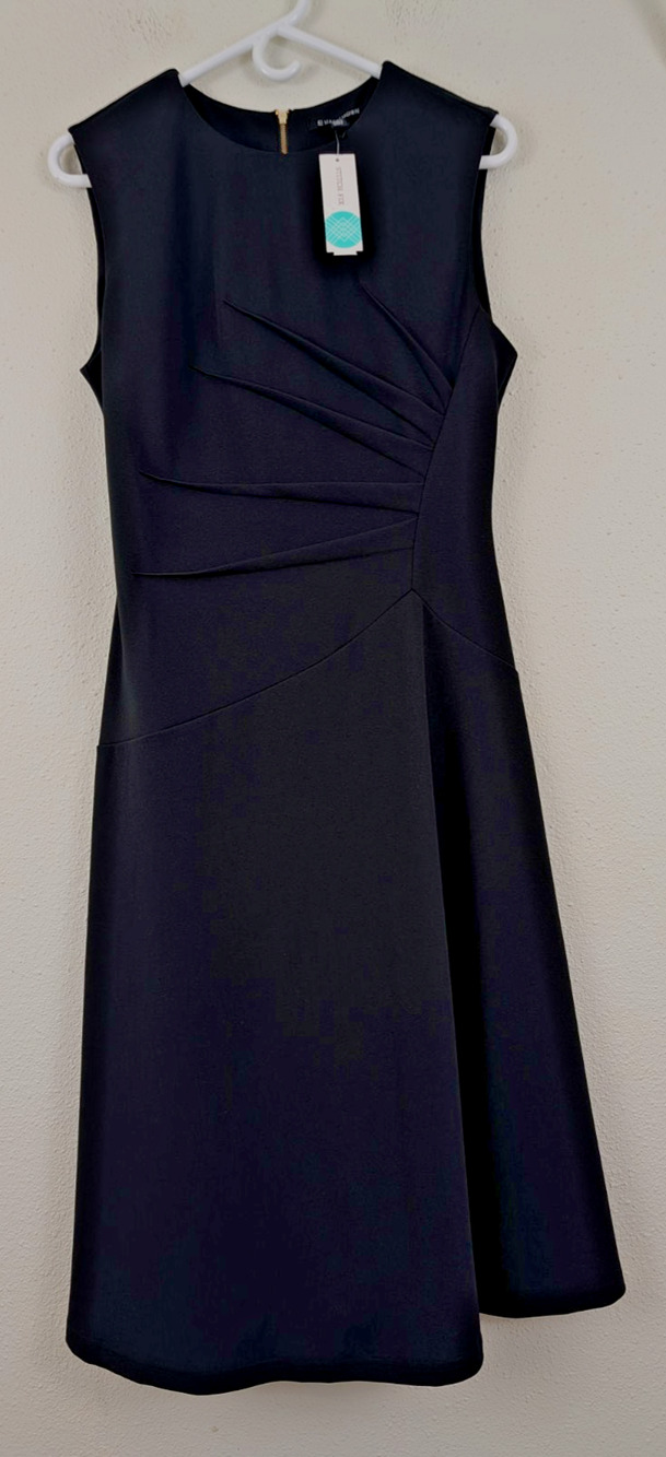 New 41 Hawthorn sz L Aureliana Midi Dress black long sleeveless tank 1891
